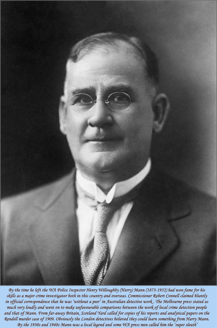 WA Police Inspector Henry Willoughby (Harry) Mann (1873-1952)